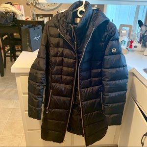 Michael Kors long down coat- double zipper- Medium